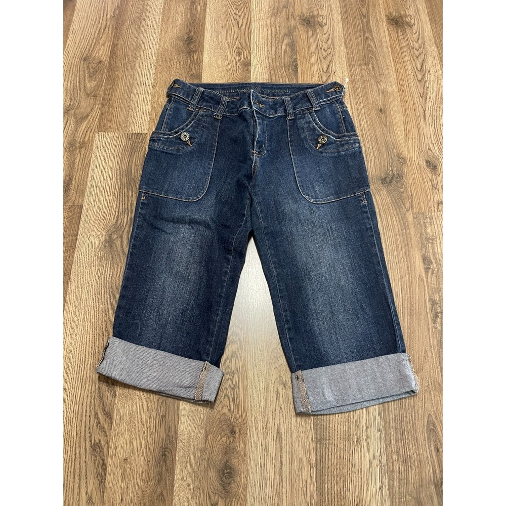 Simply Vera Vera Wang Jeans, Women's Size 2, Blue, Denim, Cuffed, Capri